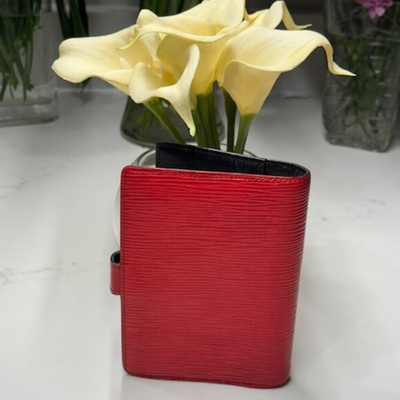 Louis Vuitton Red Epi Leather Agenda Wallet + 2026 Calendar Pages EUC! - Picture 3 of 9